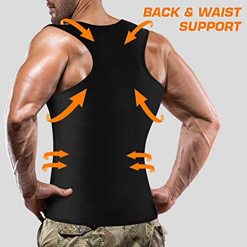 Men's Sauna Suit Shirt - X-Large Compression Vest for Gym