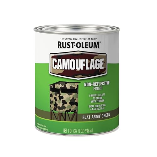 Rust-Oleum Camouflage Flat Army Green Paint 32 fl oz - Non-Reflective Camouflage Coating
