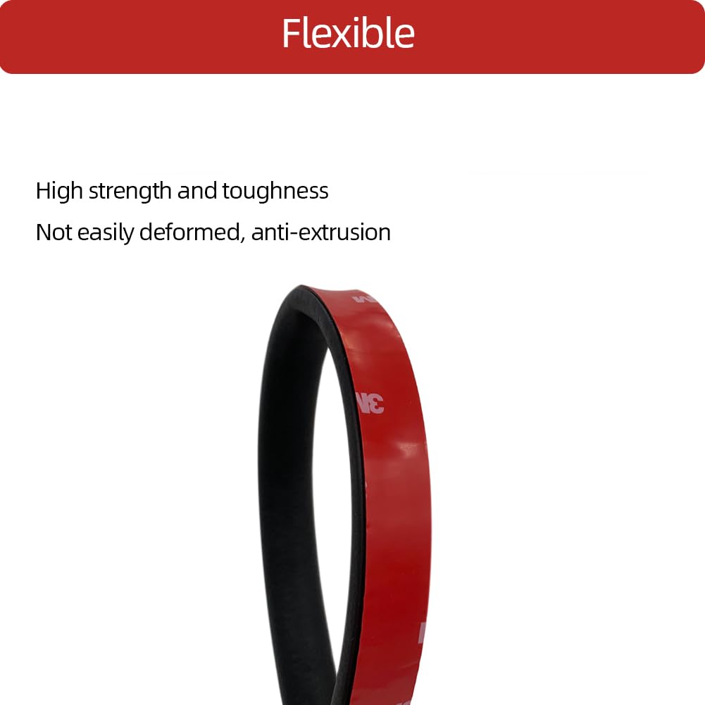 Aroilder Foam Rubber Seal Strip, Self-Adhesive D Shape EPDM Rubber Weather Stripping for RV, Boat, Auto, Truck, Marine, Garage Doors/Window and More, W:1"; H:0.5",13Ft