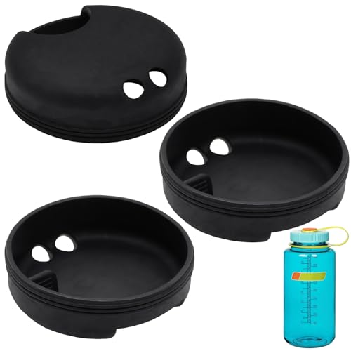 3 Pack Silicone Splash Guards for Wide Mouth Water Bottles