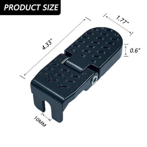 LOOEEL 10mm U‑Slot Folding Bicycle Pedals for Rear Seat Footrest