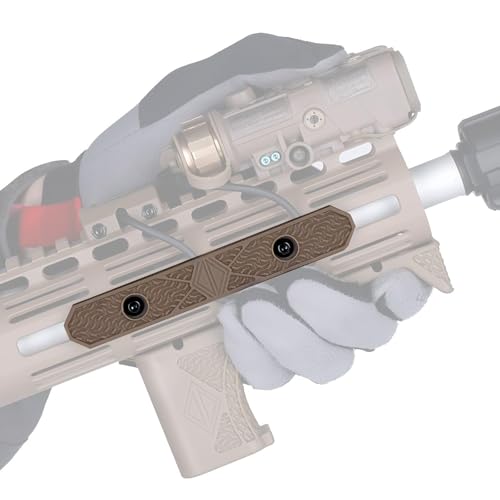 Brown Short Rail Covers with Cable Management for Mlok Systems