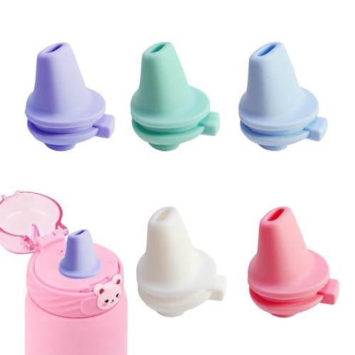 5 Pack Bite Valve Replacement for Ello Cooper Water Bottles - Silicone Spouts