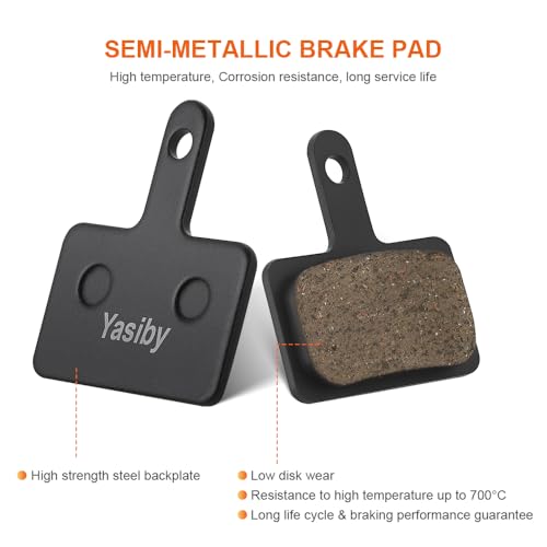 4 Pairs Semi-Metallic Disc Brake Pads for MTB with Installation Tools