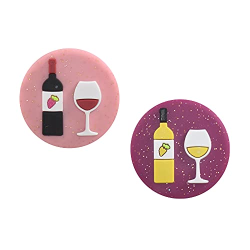 Wine Themed Tennis Racket Dampeners - Shock Absorbers for All Rackets, 2 Pack