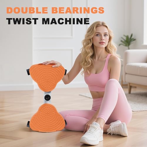 Ab Twister Board with Resistance Bands - 300 lbs Capacity - Orange