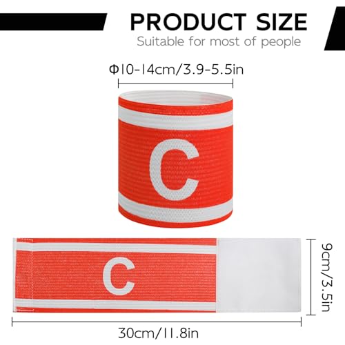 Unisex Adjustable Soccer Captain Armband - Red