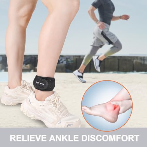 Adjustable Achilles Tendonitis Brace with Silicone Pad - Gray