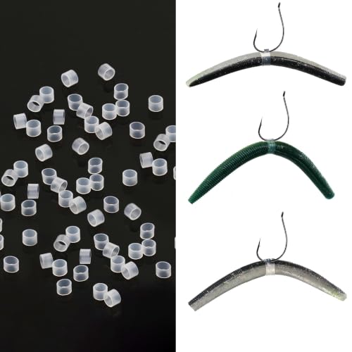 210pcs Silicone Wacky Worm O-Rings Set with Tool - Assorted