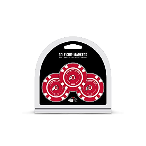 NCAA Golf Chip Set with Double-Sided Enamel Markers - Utah Utes