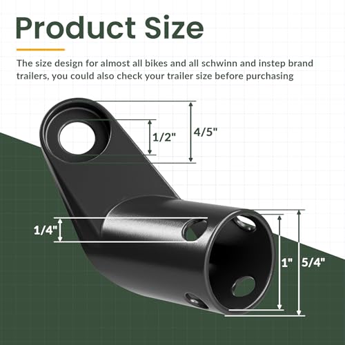Bike Trailer Hitch Adapter - Instep/Schwinn Compatible - 1 PC