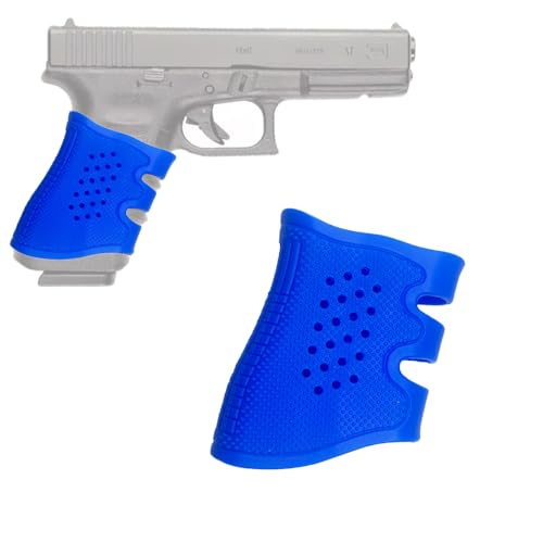 Ventilated Rubber Grip Sleeve for Glock 17, 19, 22, 23, 43X - Blue