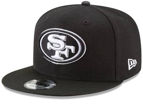 NFL 9FIFTY Black White Adjustable Snapback Hat - One Size