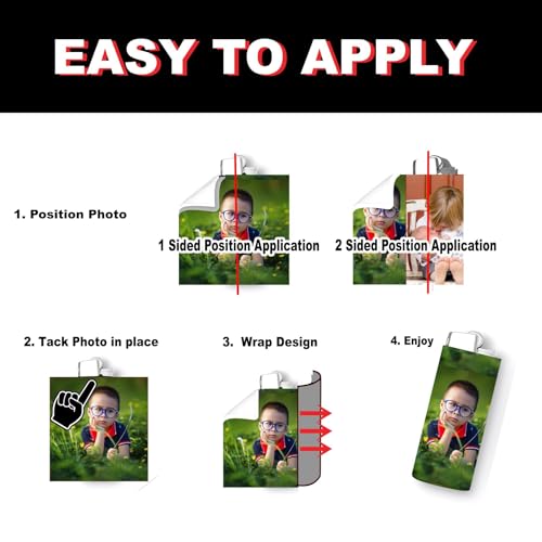 Custom Photo Lighter Stickers - Double-Sided, 25 Pack