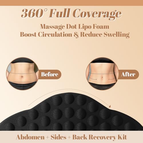 ElaraBerry 4-Piece 360° Abdominal & Waist Compression Foam Board Set with Massage Bubbles