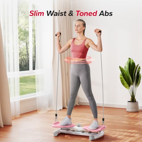 Ab Twist Board Exercise Machine - 300 lbs Capacity, Pink
