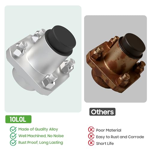 10L0L 2 Pack Front Wheel Hub Assembly Kit for Club Car DS Golf Cart 1974-2003