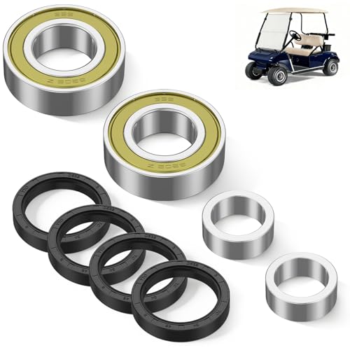 CartClan Set of 2 Golf Cart Rear Axle Bearing Bushing & Oil Seal Kit for Club Car 1986-2014