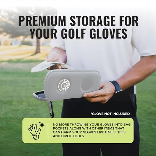 Stripebird Performance Golf Gloves Case - Cool Gray Storage & Organizer