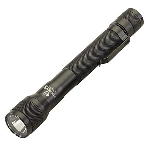 Streamlight 71500 Jr. 225-Lumen 2700-Candela Compact LED Flashlight with Pocket Clip & Holster, Black