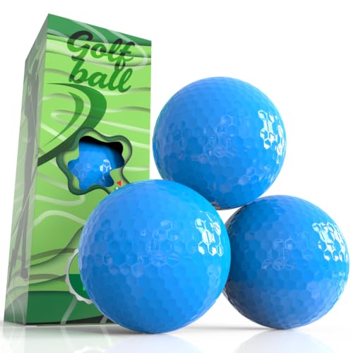 High Visibility Colored Golf Balls - 3 Pack Blue