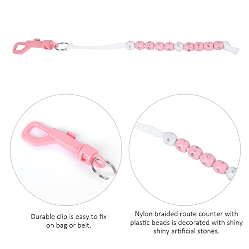 Portable Golf Score Counter with Shiny Stone Buckle - Pink