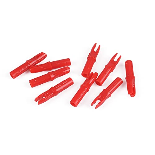 Archery Arrow Nocks - 30Pcs 0.246 Inch Inserts for 6.2mm Shafts - Red