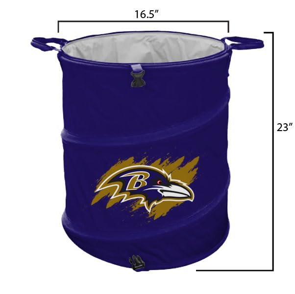 NFL Big Logo Collapsible Can - Portable Trash Bin & Storage