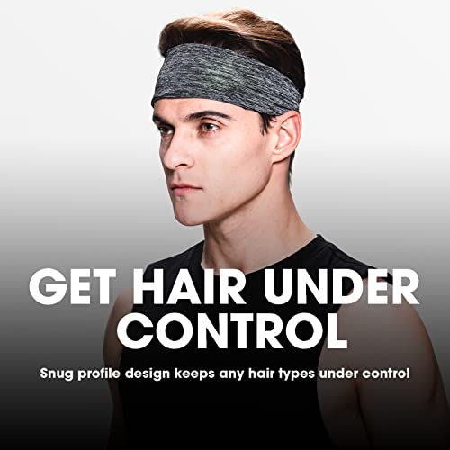 Men's Sweatbands 3-Pack - Light Gray, Dark Gray, Black