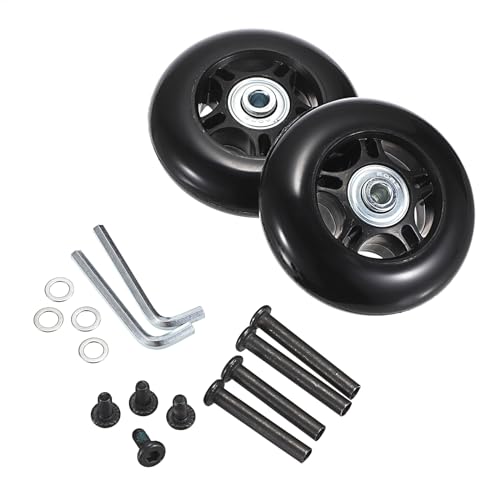 75mm x 23mm Luggage Wheels Replacement Kit - Set of 2