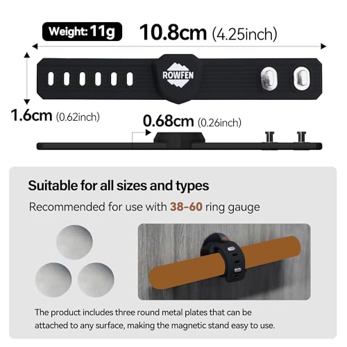 Adjustable Magnetic Golf Cart Holder - Fits 38 to 60 Ring Gauge - Black