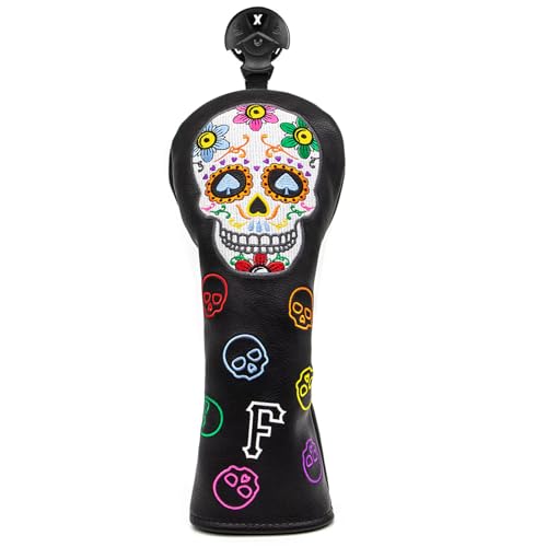 Montela Black Golf Club Head Cover for Fairway Wood Skeleton Design