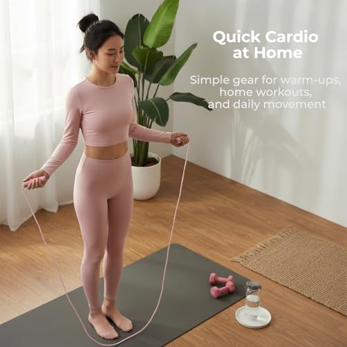 Adjustable Jump Rope for Fitness - Pink Design for Cardio