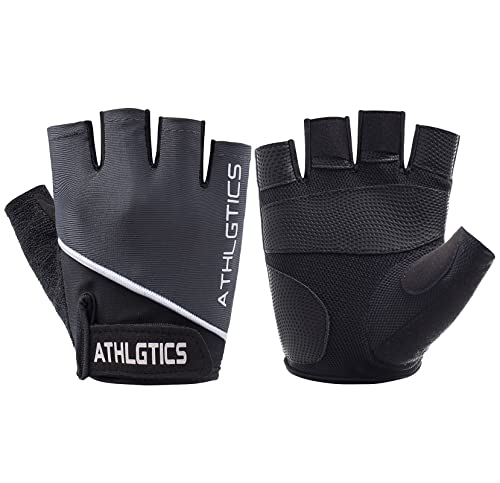 Workout Gloves for Men & Women - Full Palm Protection, Large, Black