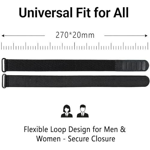 Nylon Replacement Strap for Hume Band - Black Adjustable Sport Wristband
