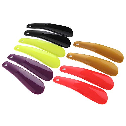 Travel Shoe Horn Set - 10 Pcs Plastic Shoe Horns, 7.5 Inch