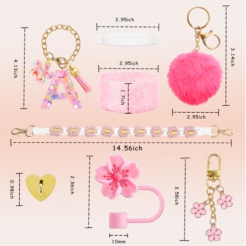 Personalized Cup Accessories Set for Stanley Cup - 11 Pieces
