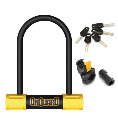 OnGuard Bulldog Mini U-Lock 13 mm Hardened Steel, 90×140 mm, X2P Dual Lock, 5 Keys & Mount