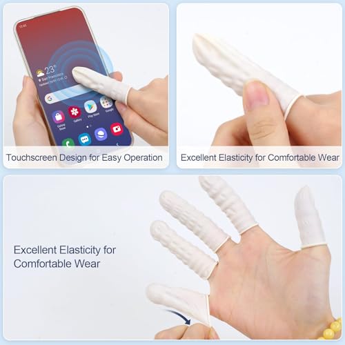 Disposable Finger Cots - Powder-Free Protective Finger Gloves, Medium 100pcs