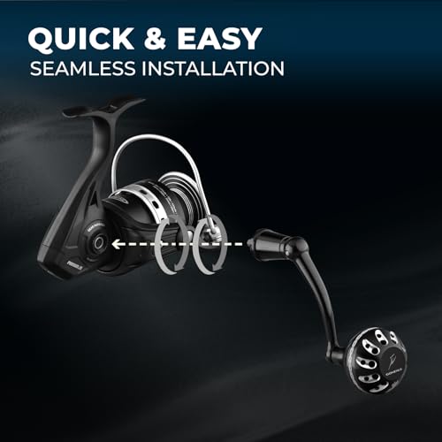 GOMEXUS Power Handle for Penn Pursuit III IV Spinning Reel 1000-4000 Model, 65mm Longer Crank