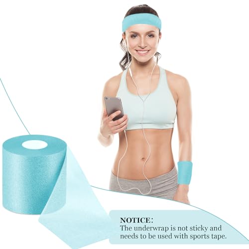 Prewrap Athletic Tape Foam Underwrap - 30 Yards, Turquoise