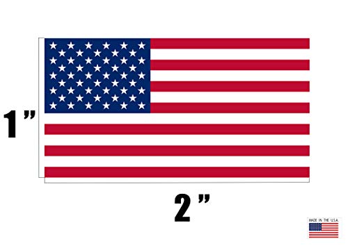 USA Flag Hard Hat Stickers - 6 Pack Patriotic American Flag Decals