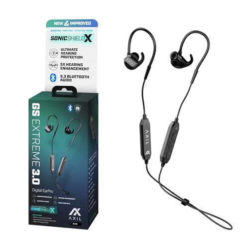 Shooting Ear Protection Earbuds with 5X Hearing Enhancement - Black