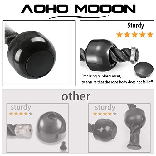 AOHO MOOON 27-Inch Heavy-Duty Tricep Rope for Cable Machine Workouts