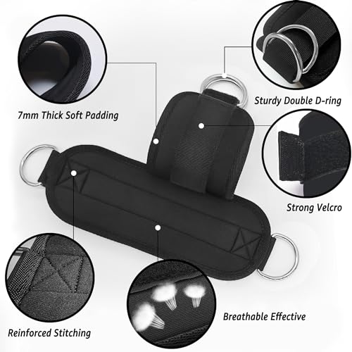 Anemeeoke Rose Adjustable Ankle Straps for Cable Machine Glute & Leg Workout