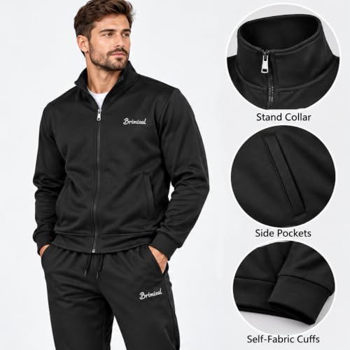 Men's 2-Piece Tracksuits Sweatsuits Jogging Sets for Men - Brimisal