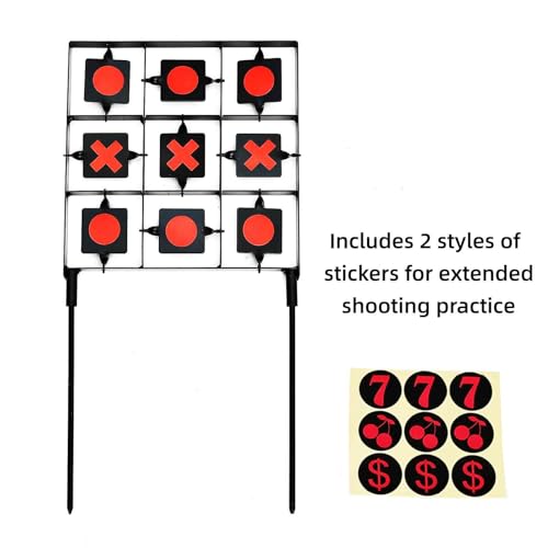 Spinning Tic-Tac-Toe Airsoft Target - Durable Steel Design