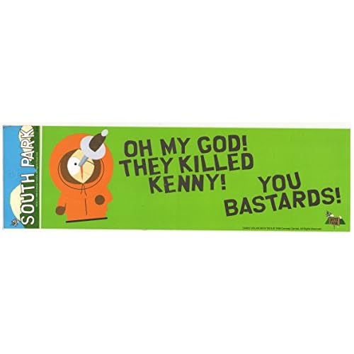 South Park Sticker OH My GOD They Killed Kenny Comedy Central