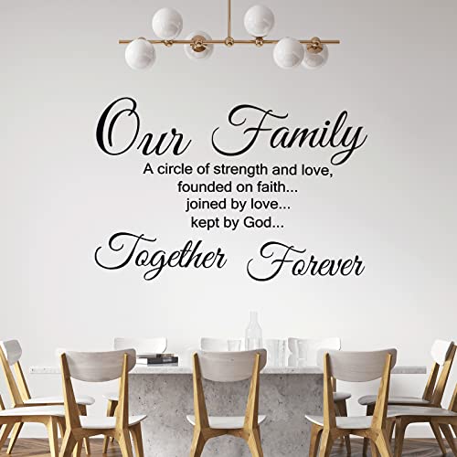 Inspirational Family Quotes Wall Decals Set - 19 Phrases
