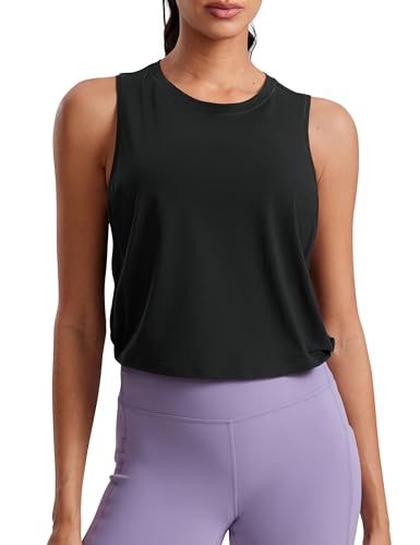 Pima Cotton Dropped Armhole Tank - Medium Black | Soft, Loose Fit